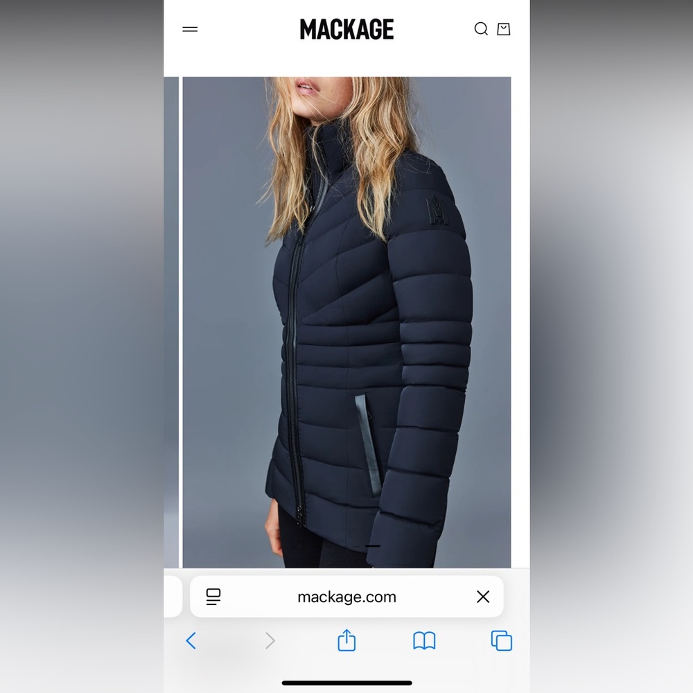 Mackage Navy Blue Down Jacket - Picture 7 of 10